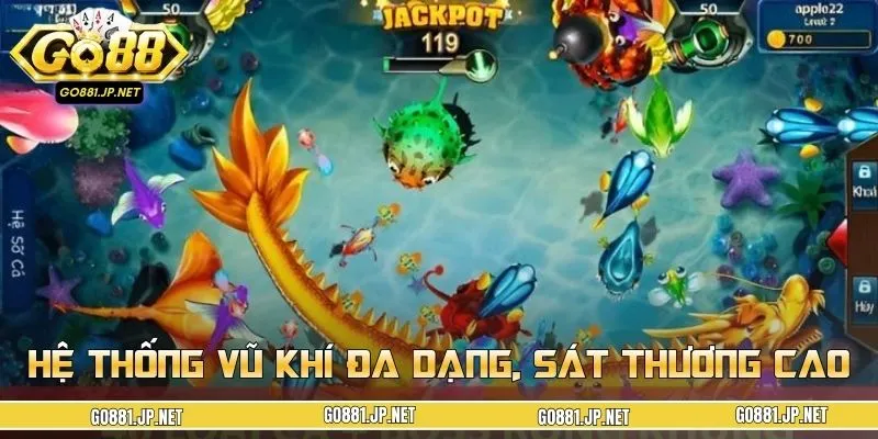 Game cung cấp kho vũ khí, tính sát thương cao